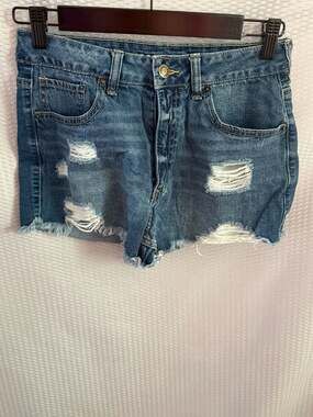 Blue Spice High Waist Distressed Denim Shorts Size 7